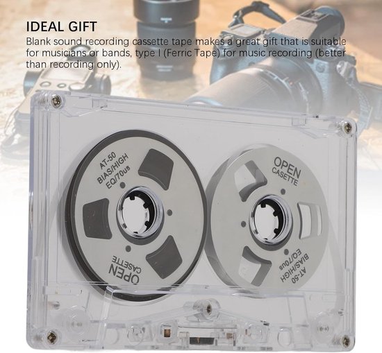 Lege Reel to Reel Cassette Tape van 50 Minuten - Dubbelzijdige Metalen Geluidsopname met Transparante Doos - Perfect voor Audio-opnames en Muziekarchivering — afbeelding 4