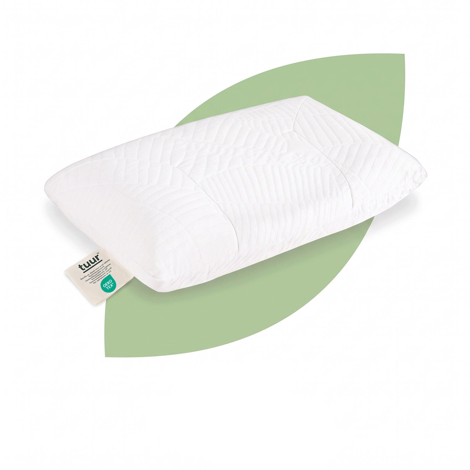Tuur.shop Tuur Ergonomisch Hoofdkussen Cocoon - 40 x 60 - Ergonomische Ondersteuning - 100% Natuurlatex - Kwalitatief en Duurzaam Wit