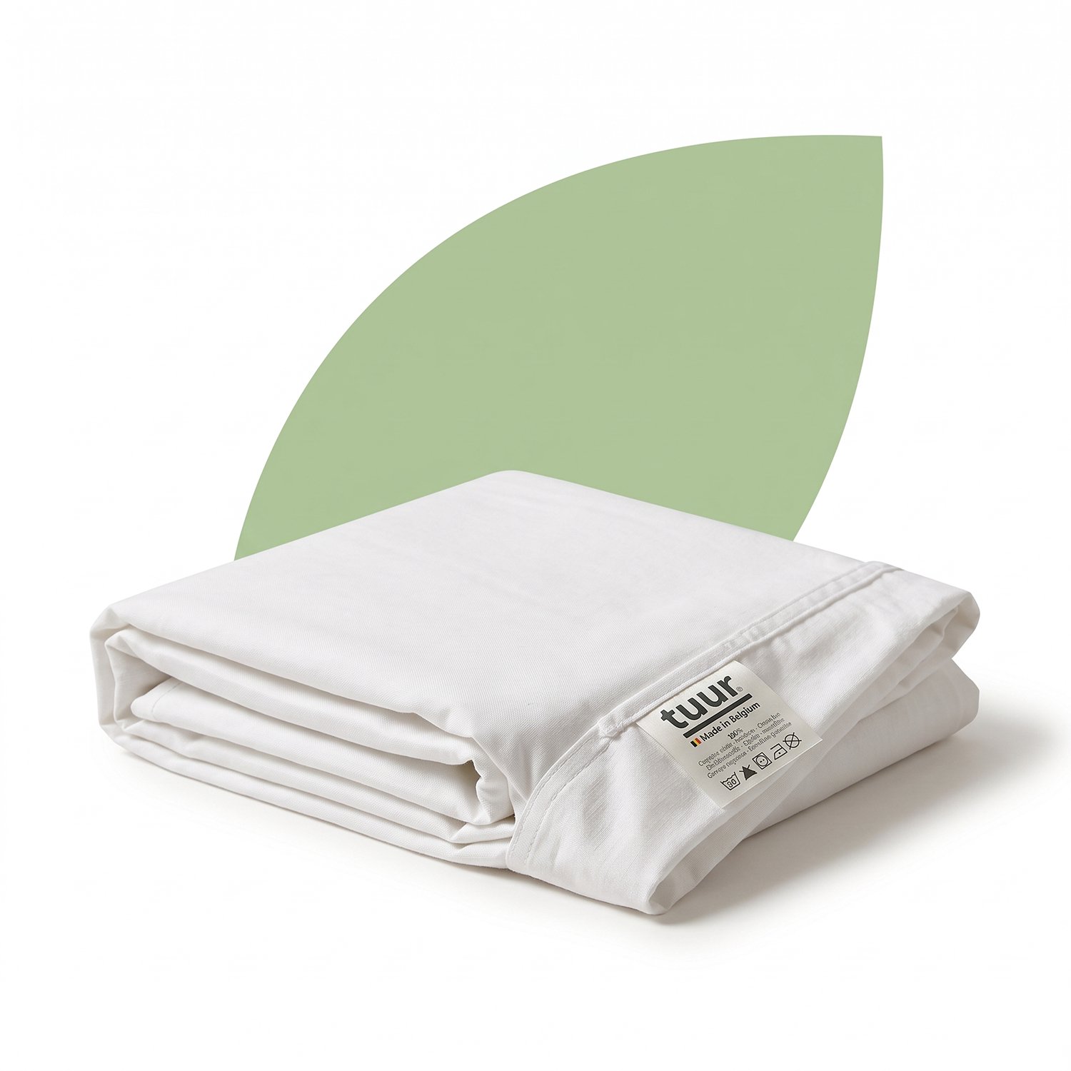 Tuur.shop Tuur Matrasbeschermer - 160 x 200 cm - 100% Bio Katoen - Ademend - Wasbaar - Anti Allergisch Wit
