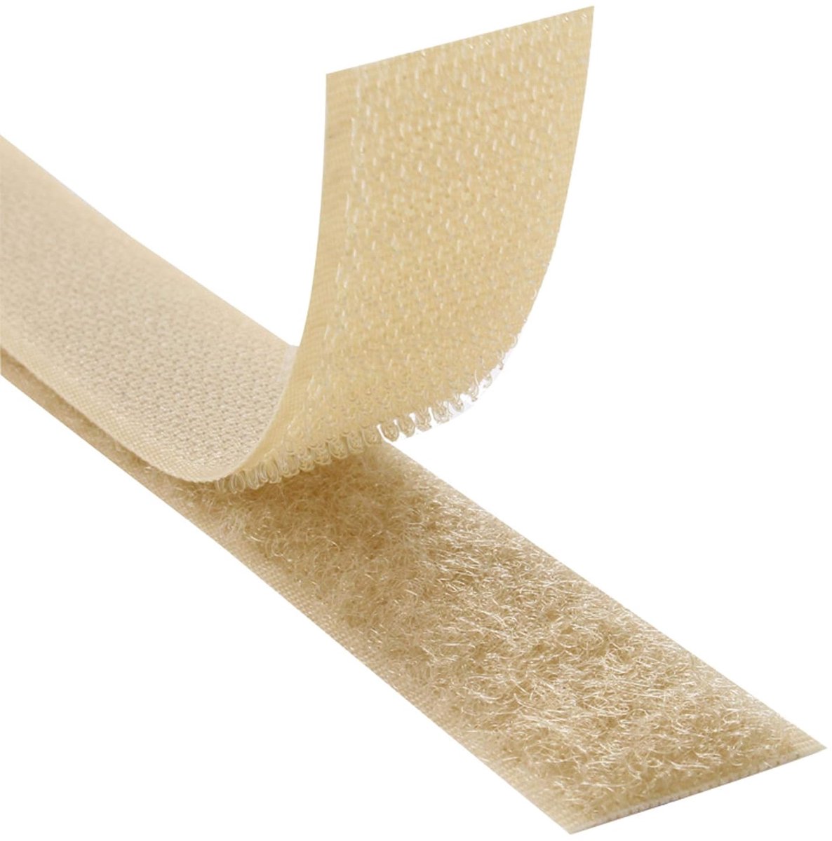 Haak en lus set 20 mm x 3 m - beige - duurzaam nylon - herbruikbaar tot 10.000 keer - ShopVlot