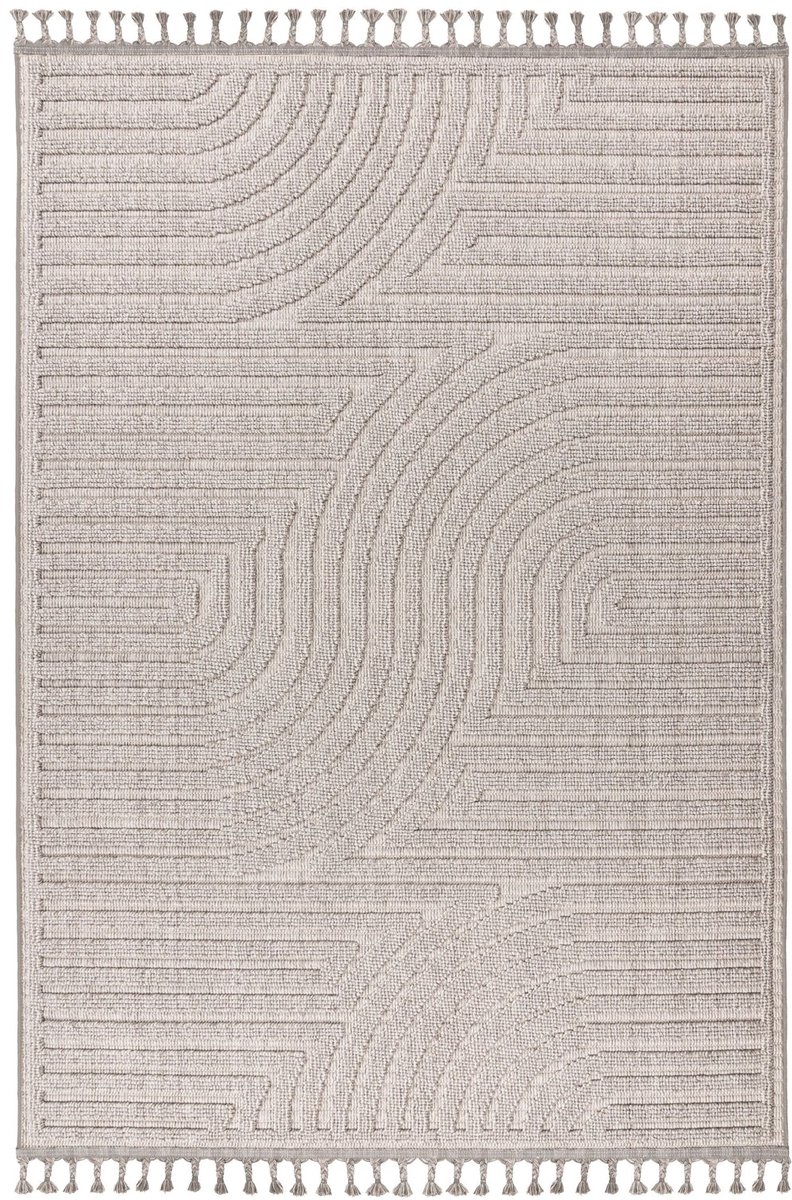 Dutch XXL Modern Vloerkleed | Tapijt | Luxor | Bogen | Zilver | 160x230 cm