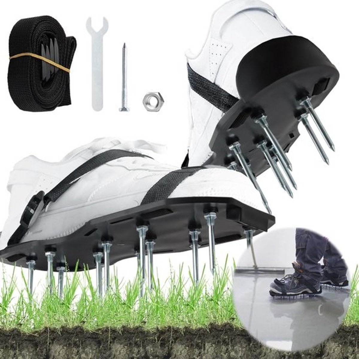 Dailygoods - Aeratorschoenen voor gazon - Verstelbare ventilatieschoenen