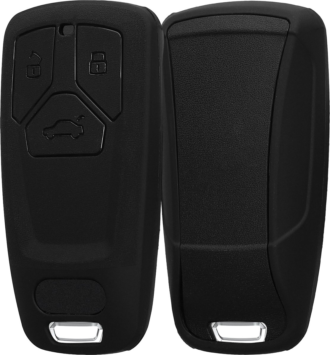 kwmobile Hoes voor Audi 3-knops Smartkey (Keyless Go) Autosleutelhoes – Autosleutel Case van TPU – Matte Sleutelbescherming – Behuizing in zwart