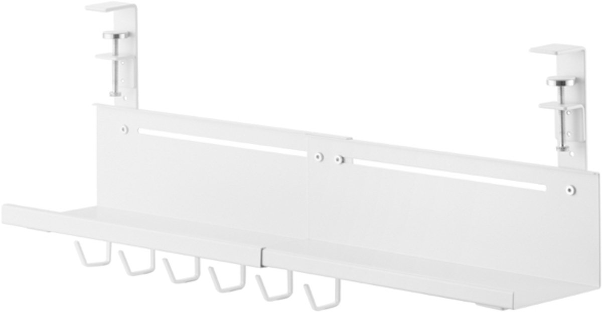 Yamazaki Smart Kabel- en routerorganizer voor onder bureau uitschuifbaar - Wit