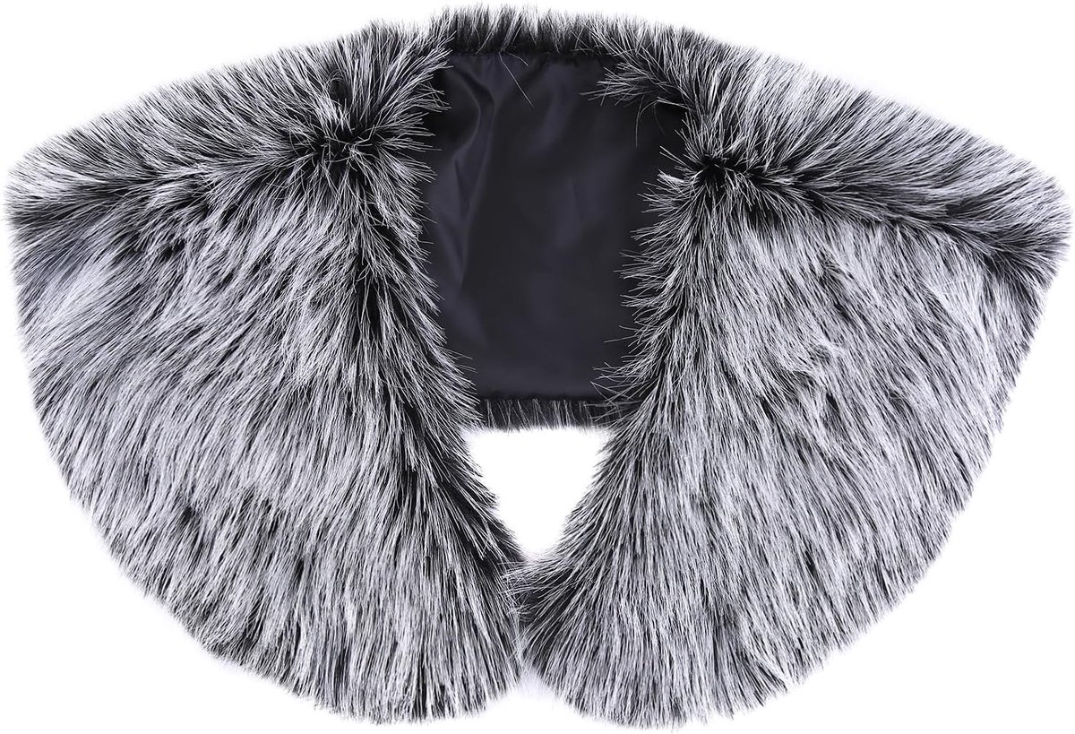 Asudaro Men's Viking Cape Faux Fur Shoulder Collar Medieval Warrior Costume Faux Fur Collar Viking Warrior Shoulder - ShopVlot