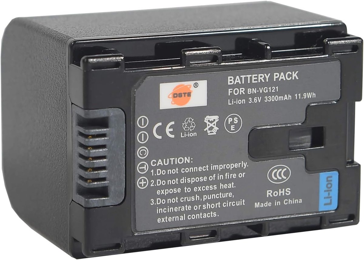 DSTE BN-VG121 Battery for JVC GZ-E10 GZ-E100 GZ-E10B GZ-E10SEK GZ-E10E10SEU GZ-E15 - ShopVlot