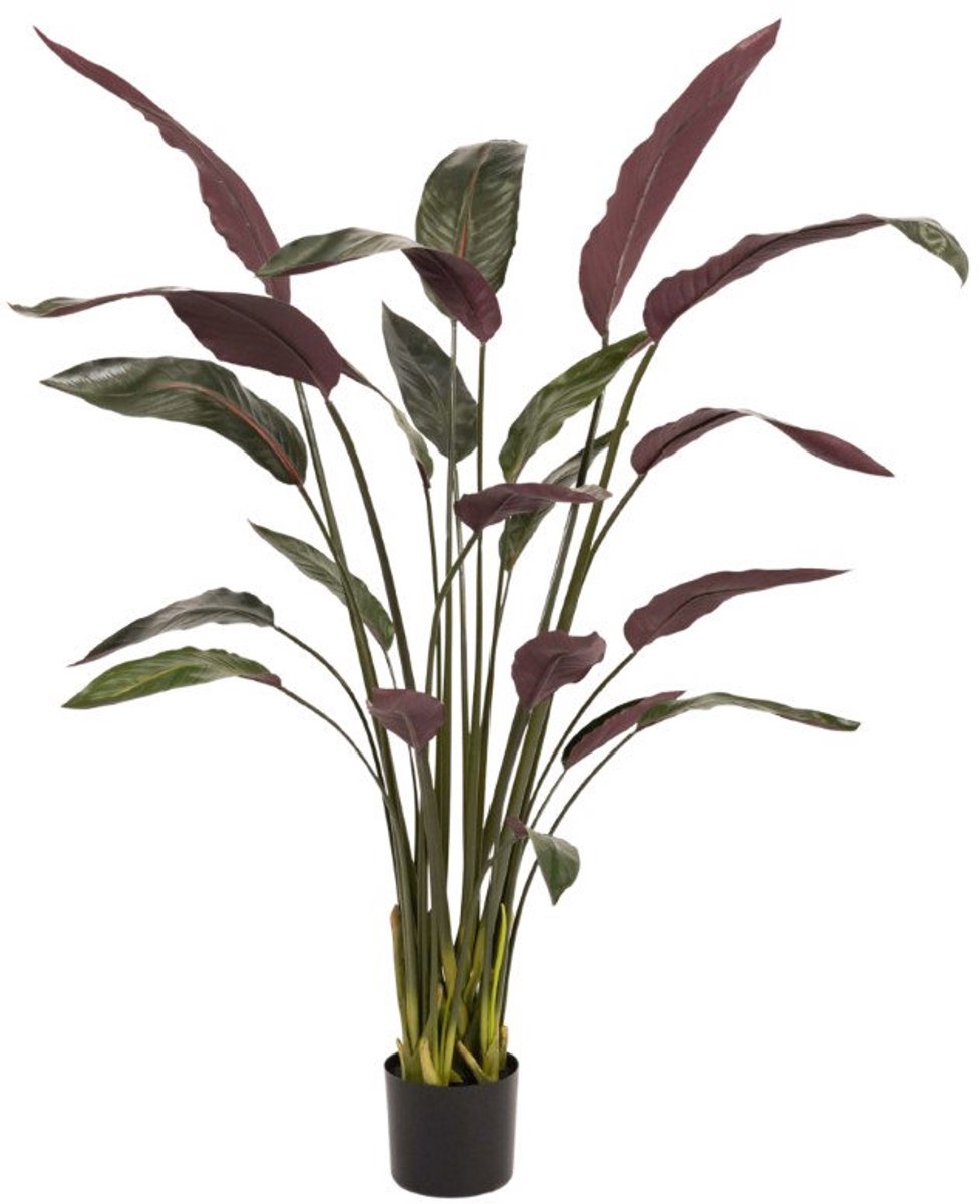 Heliconia plant green/burgundy 150 cm kunstplant Emerald
