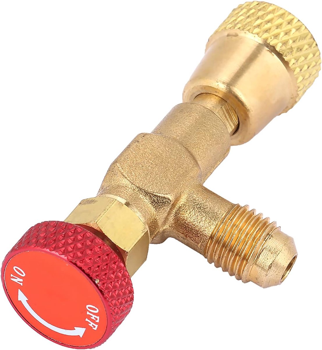 Dailygoods- Flow Control Valve - R410A Afsluitklep - Veiligheidsklep - Voor Koelmiddel - Messing - 1/4'' - 5/16 - Regelklep