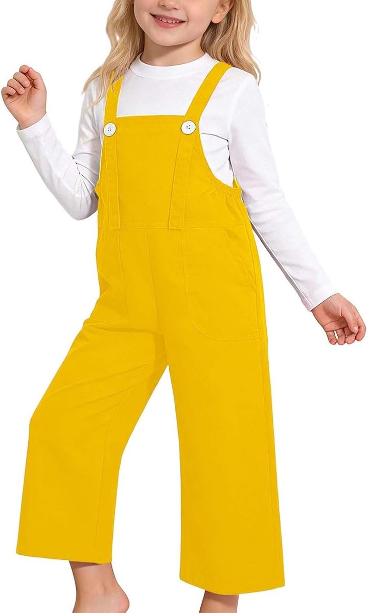 Meisjesbroek voor kinderen, sportbroek van gekamd katoen, elastische taille, ademend, voor school, fysieke opleiding en sportschool, 2-14 jaar, A88