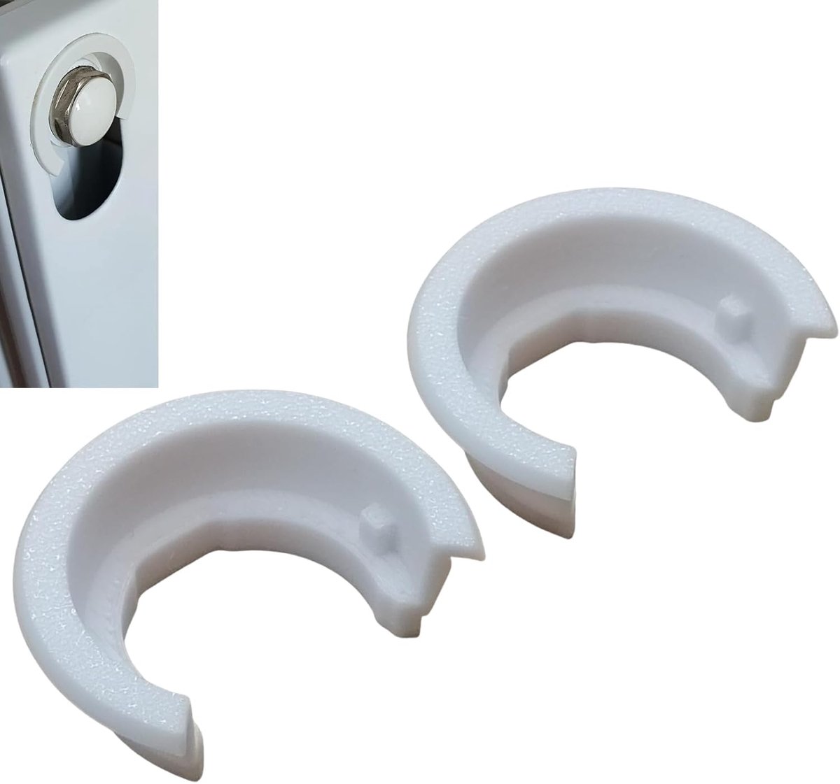 Replacement Clamp Bushing, Set of 2, White, Compatible with Brötje 562454 Radiator Side Panel - ShopVlot