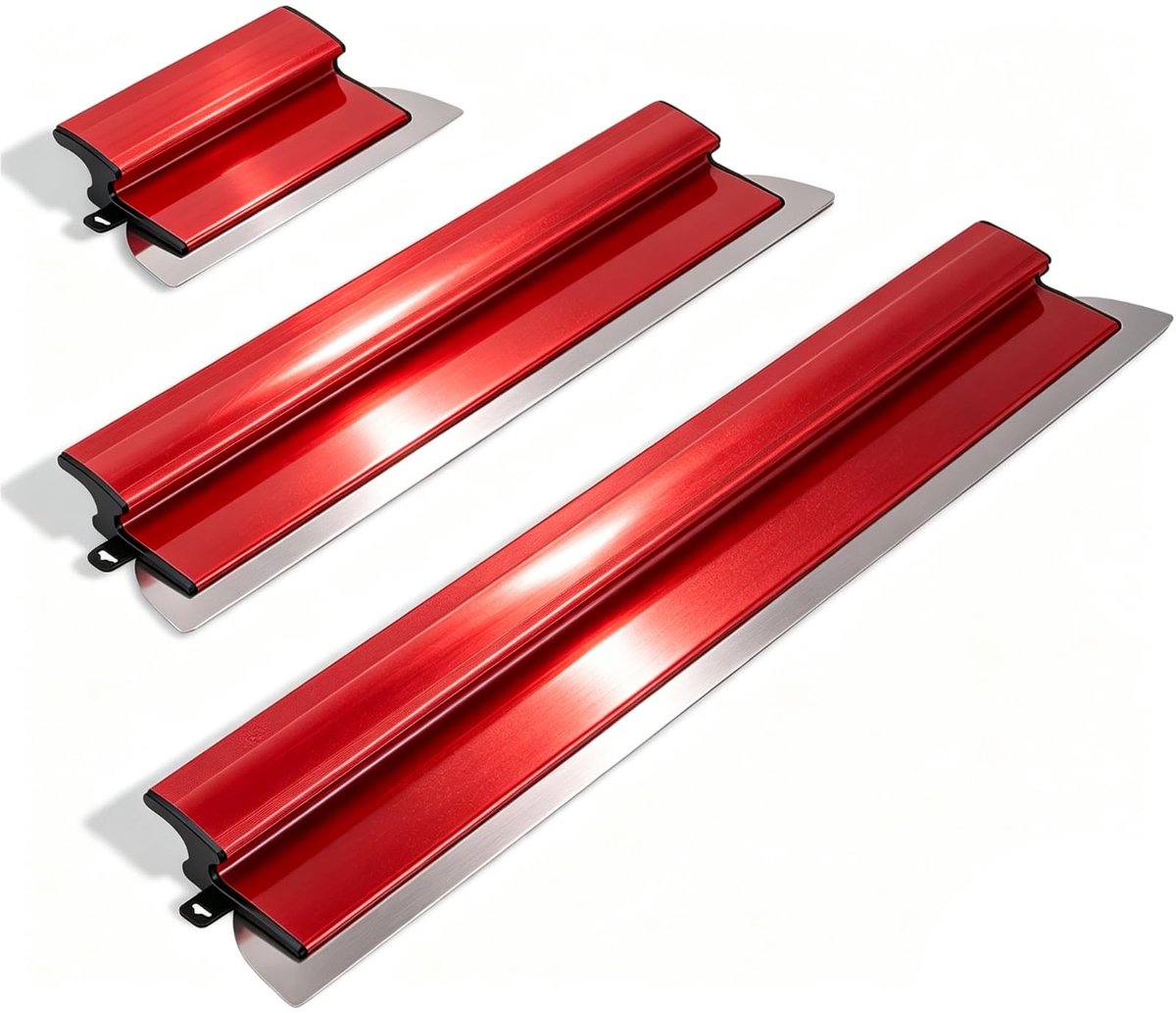 Plamuurmes set 3-delig - 25/60/80cm plamuurmessen - Z-Grip handgreep - ideaal voor schilder- en plamuurwerkzaamheden - ShopVlot