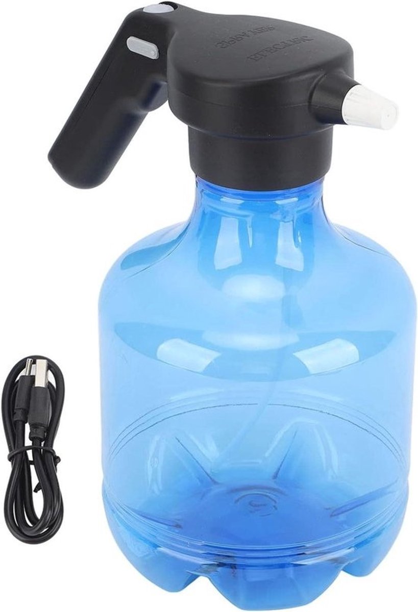 Elektrische Spuitfles 3L voor Tuin - Transparant ABS - Oplaadbaar - Hogedruk - Blauw