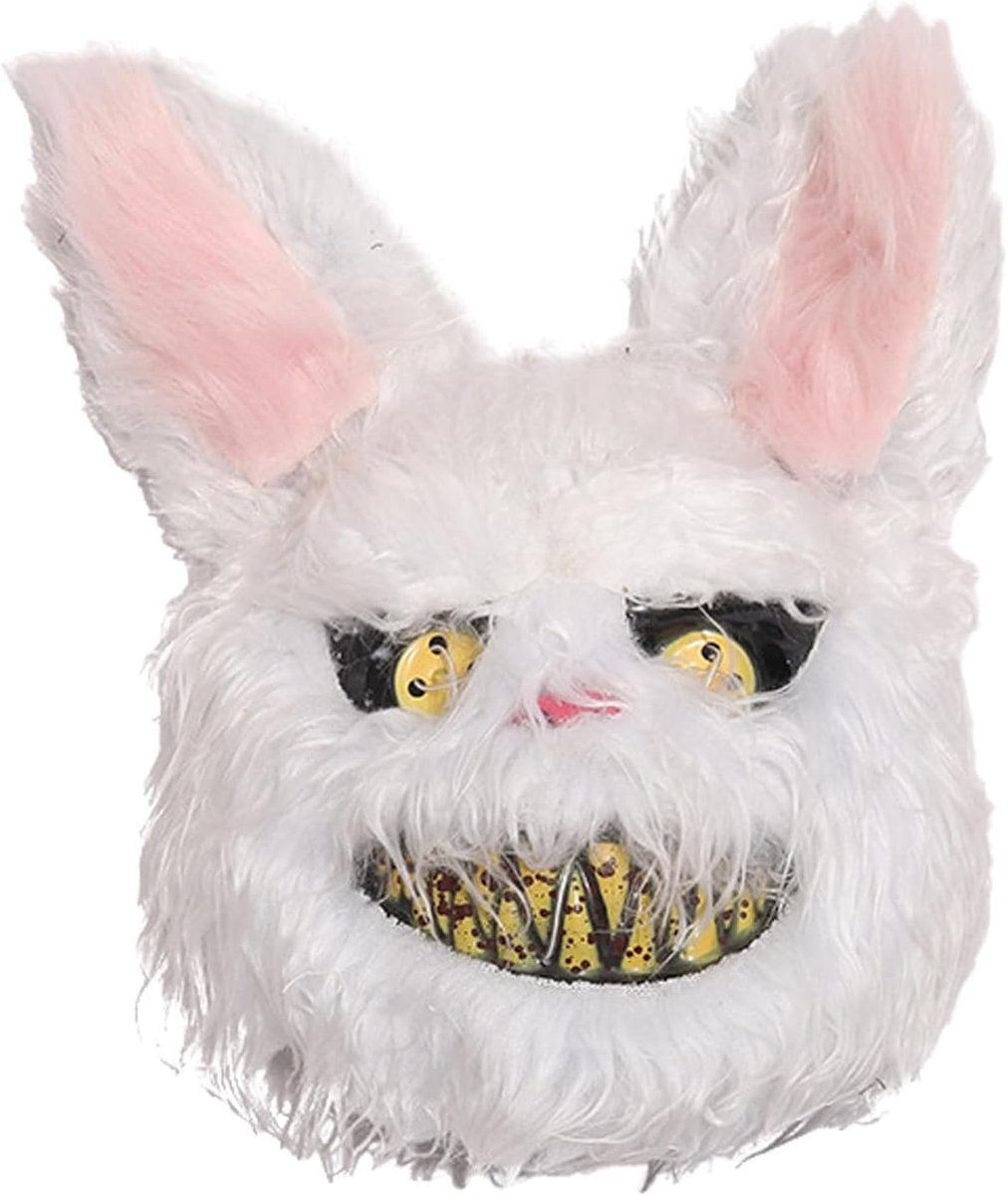 Creepy Rabbit Mask Creepy Rabbit Mask Bloody Rabbit Mask Hairy Mask Adult Halloween Party Cosplay - ShopVlot