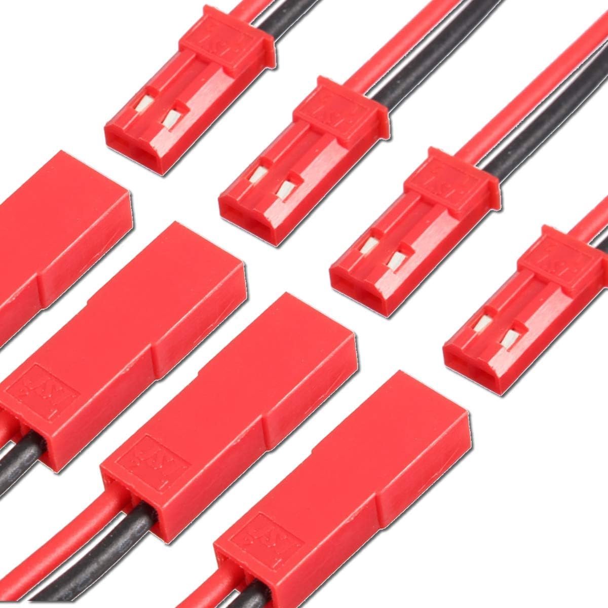 Mr. Stecker Modelbau®, 4 pairs (8 pieces), 20 cm, original premium JST BEC LED, 2-pin adapter cable, female plug, 20 - ShopVlot