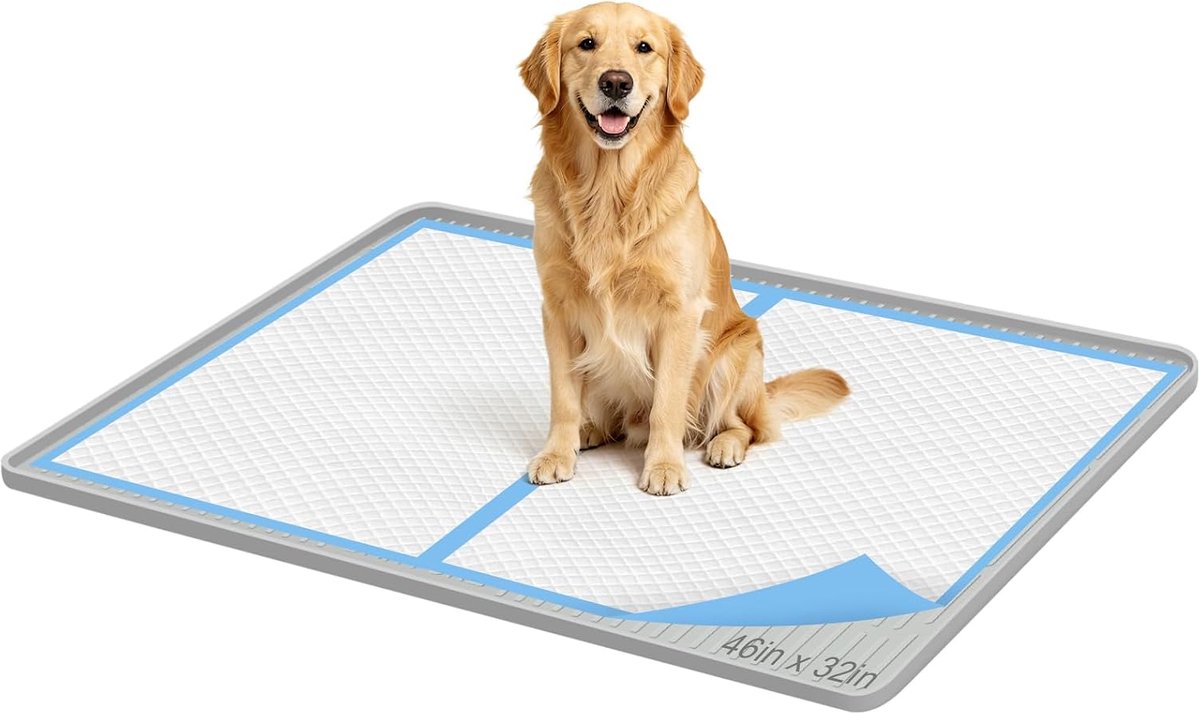 plasmat-houder voor honden, 117 x 81 cm, siliconen plasmat met hoge rand, lekvrij, morsvrije houder voor plasmatten - ShopVlot