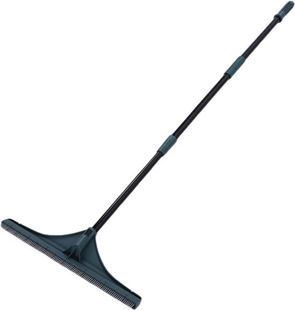 Kunstgrashark - Gazonborstel - Kunststofhark - Voor onderhoud van kunstgras - Verstelbare paal - 18 cm - Groen