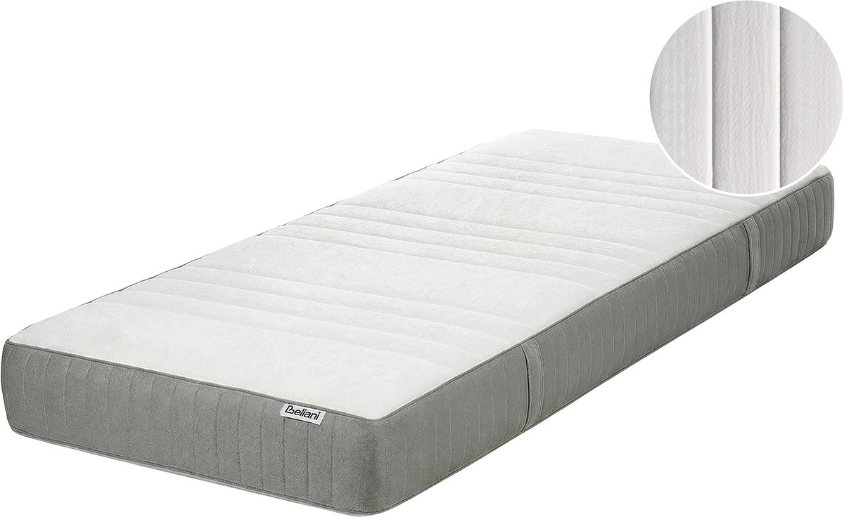 Beliani WHISPER - Traagschuimmatras stevig - Wit - 80 x 200 cm - Polyester
