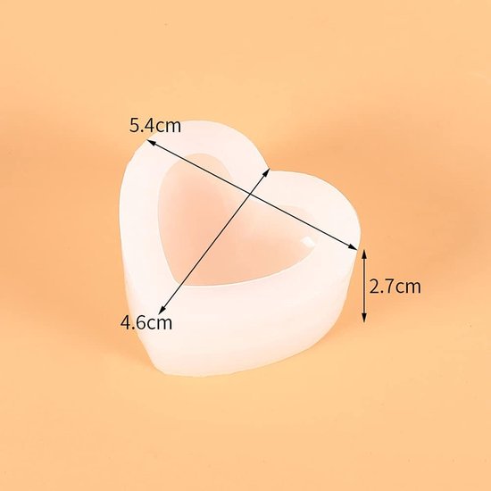 Siliconen vorm 3D hart gietvormen liefde hart epoxyvorm schimmel sieraden gietvorm voor sieraden maken DIY handwerk handgemaakte vaardigheden zeep - 4 stuks klein — afbeelding 2