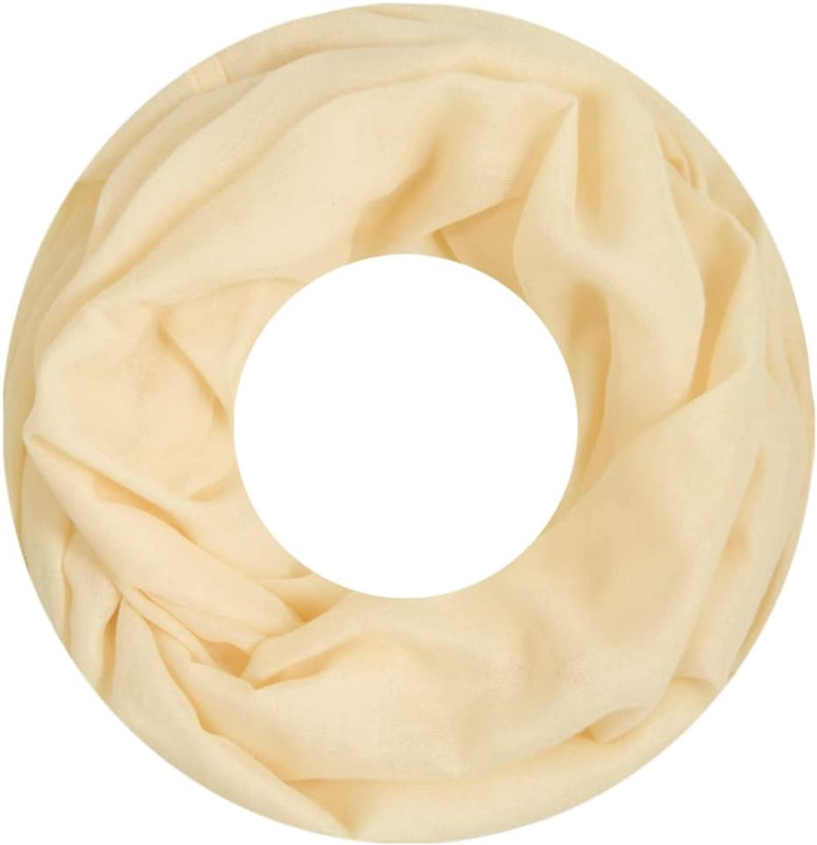 Loop Cary Basic sjaal dames sjaal colsjaal ronde sjaal halsdoeken effen loopsjaal eenkleurig, lichtgeel