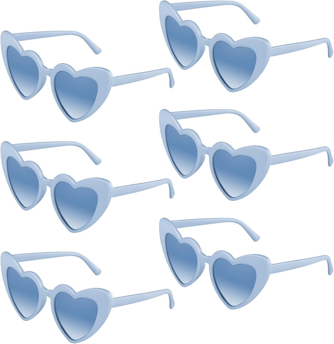 6/12/24/48 Pack Hart Zonnebril Vintage Hartvormige Bril Bulk Bachelorette Zonnebril voor Vrouwen Bruiloft Party