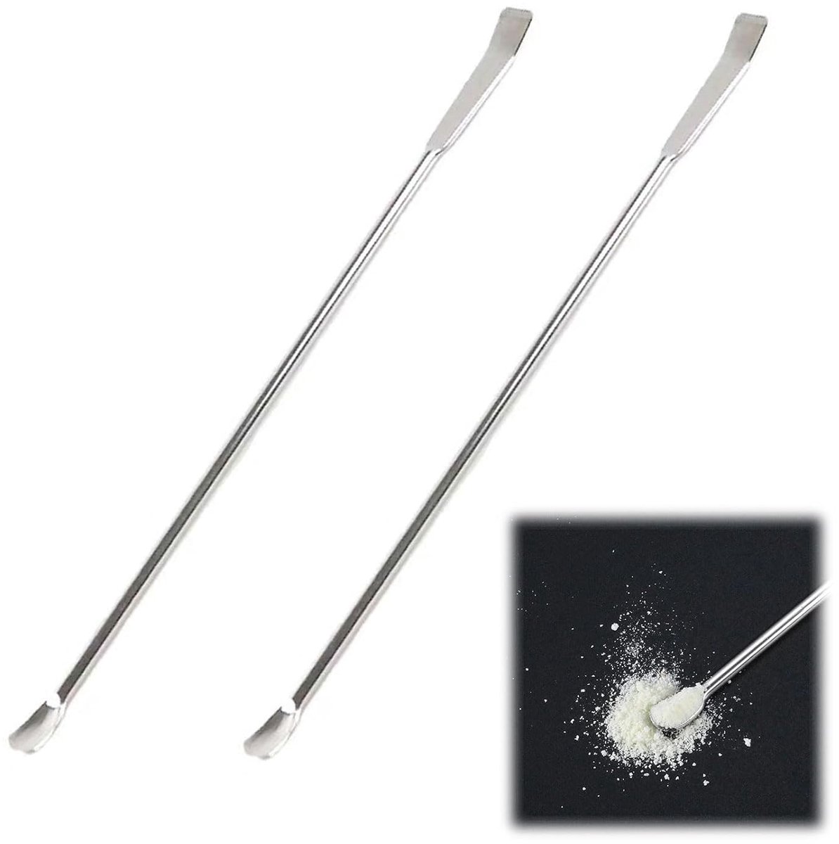 Roestvrij staal, laboratoriumspatel, micro monsterlepel, lepel laboratorium, monsterneming schep, spatel laboratorium roestvrij staal, microlepel roestvrij staal, laboratoriumgereedschap