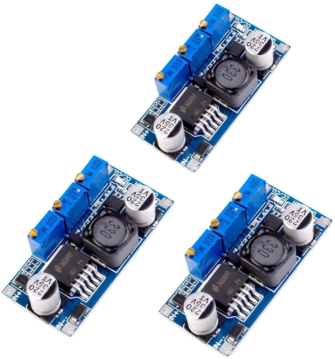 Step Down Converter 7-35V tot 1,25V-30V 3A CC/CV Buck Converter Hoge-efficiëntie Power Supply Module voor Arduino 3D-printer (3 stuks)