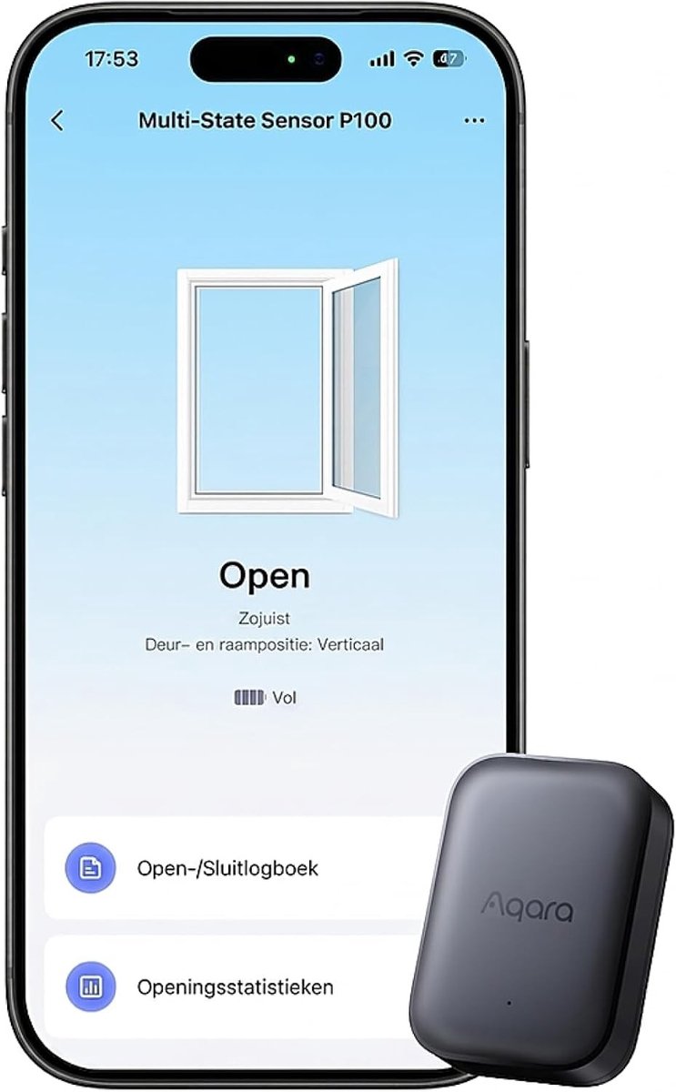Multifunctionele Sensor voor Slimme Huizen, Draadloze Verbinding via Thread/Zigbee, Grijs