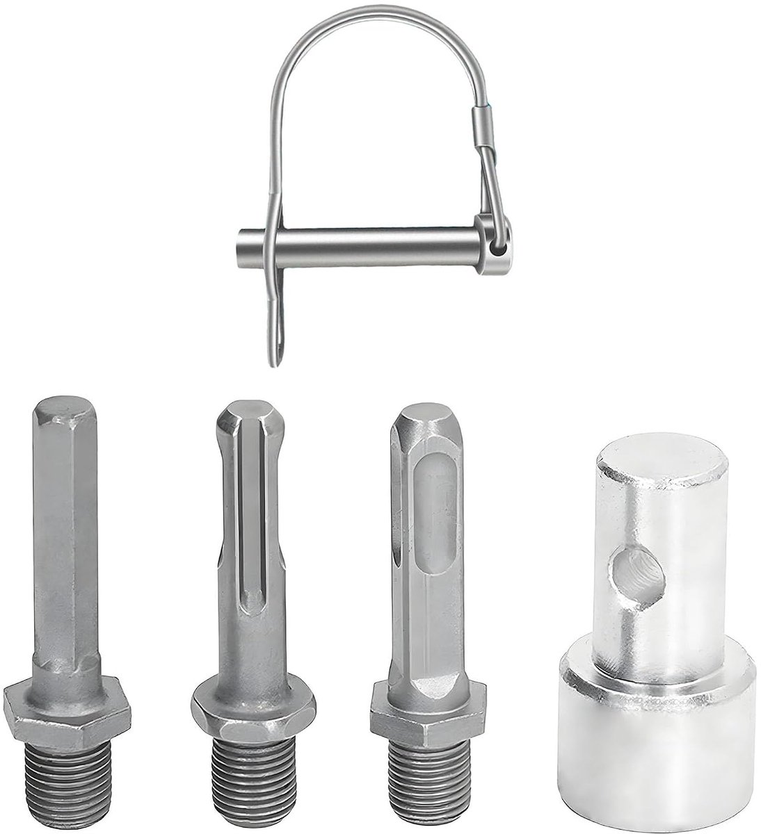 3IN1 Grondbooradapter (zeskant + SDS Max + SDS Plus grondbooradapter) met Quick Change bouten voor handboormachine voor boren met Ø 40, 60, 80, 100, 120, 150 mm