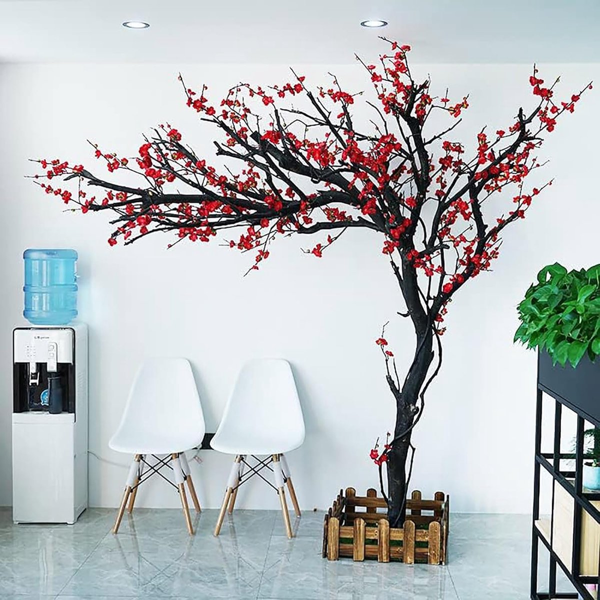 Kunstmatige Kersenbloesem Bomen Kunstmatige Kersenbloesem Takken Zijde Lente Perzik Bloesem Nep Bloemen Arrangementen voor Thuis Bruiloft Decora Party,1.5X1.2M