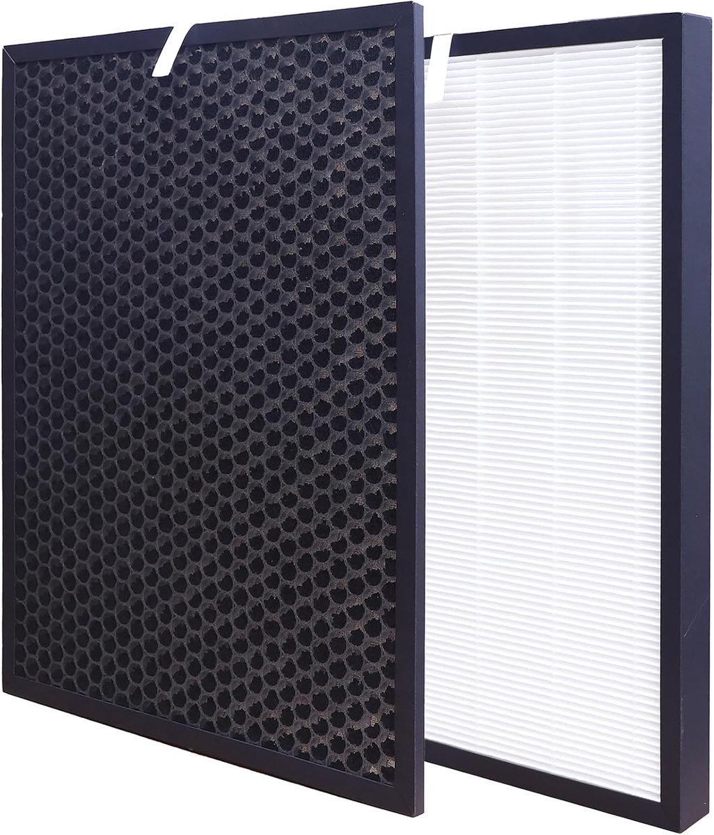 Luchtreiniger HEPA-filter vervanging compatibel met Winix ZERO/J, modellen HR950/HR1000, actieve koolstoffilter vergelijken met deel # 117130 405 x 305 x 30 mm/405 x 305 x 10 mm