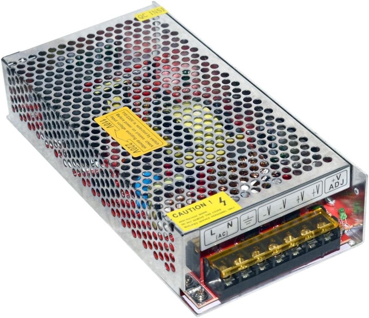 Print Professionele voedingsadapter voor continu gebruik met schakelaar 110-220V 50-60Hz 24V 10A uitgang voor LED-apparaten, camera's, bewakingssystemen enz. 240W