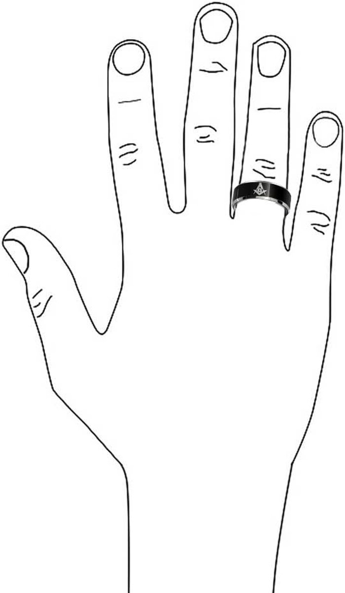 Jewelry lasergeëtste vierkant & kompas vrijmetselaar Masonic zwarte band wolfraam ringen voor heren comfort Fit 8 MM — afbeelding 3