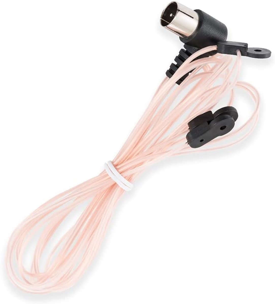 Vecys FM Radio Antenna Pink Indoor Antenna T-type F-plug Adapter 2m Compatible with Stereo Receiver Home Amplifier Car - ShopVlot