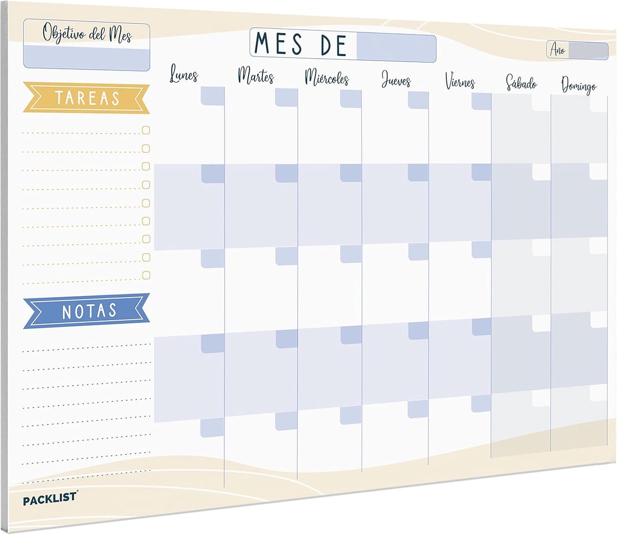SnelShoppen - Organizador A4 Kalender Planifier Maandelijkse Kalender Perpetuo 2023/24/25 - 25 Bladen - Ideale Familiekalender, Functioneel en Persona