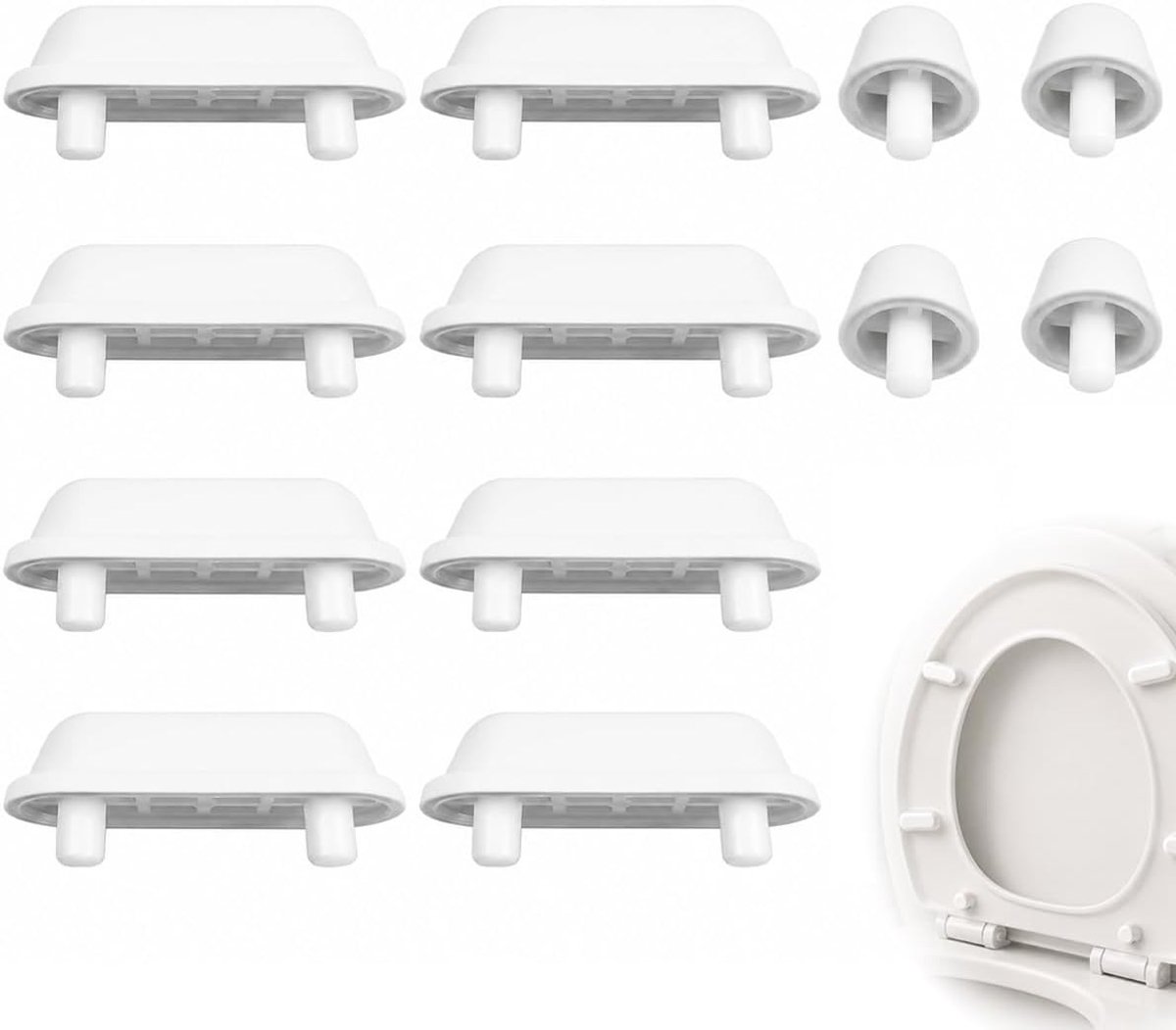 Buffer wit 12 stuks voor toiletdeksel