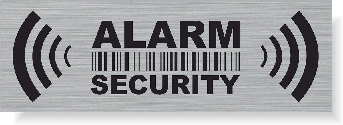 20 Alarm afschrikkende stickers - voor ramen, deuren, auto's - Afmetingen 7,4 x 2,5 cm