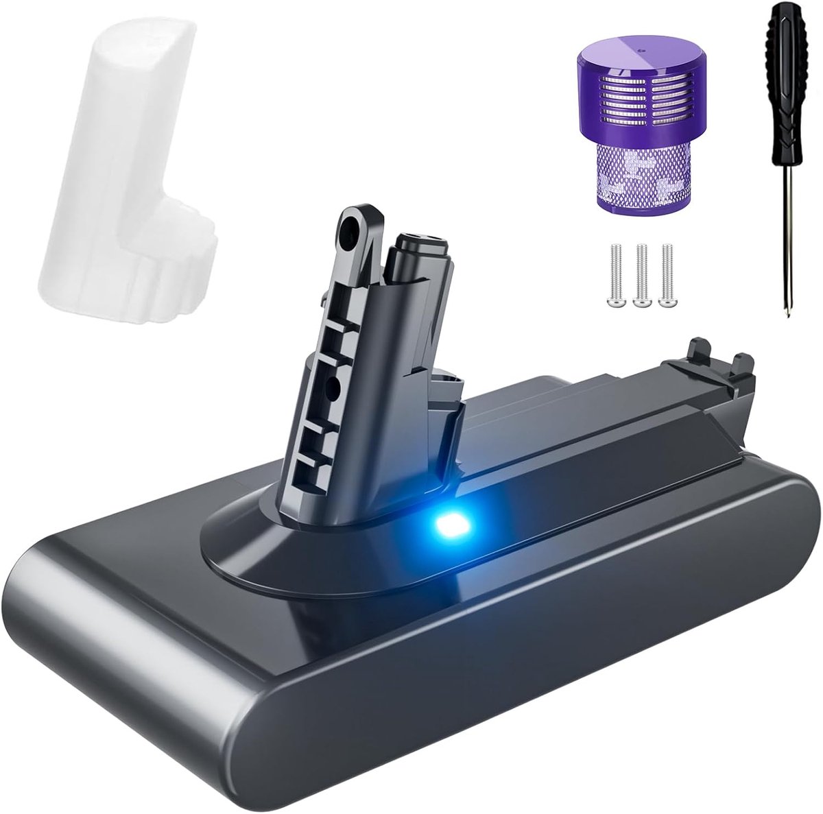SV14 reservebatterijen voor Dyson, schroefaansluiting, compatibel met