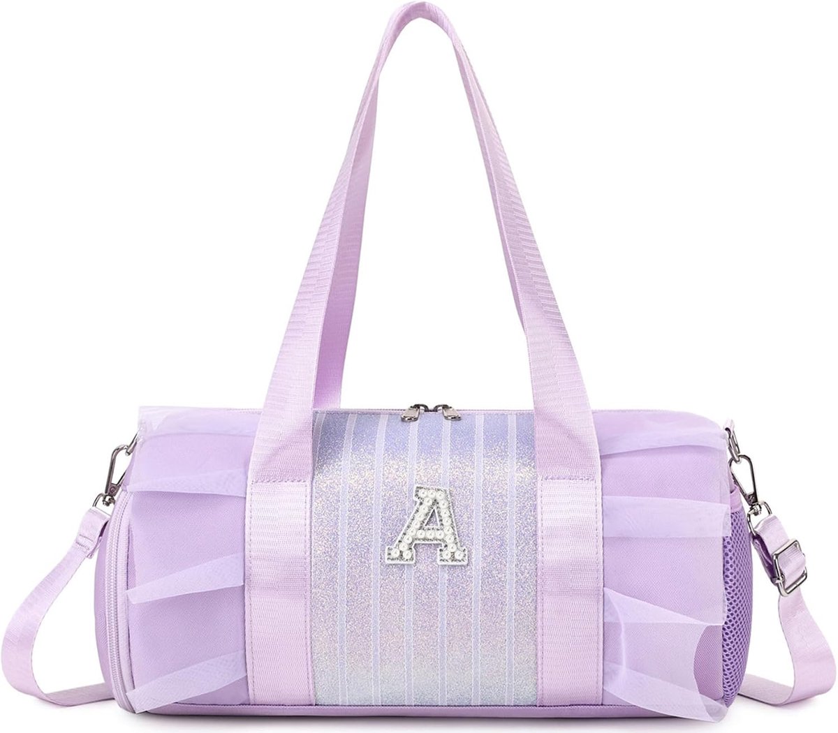 Danstas, sporttas, meisjes, sporttas, gymtas, zwemtas, accessoires, klassieke dans, paars, Viola, kinderkoffer