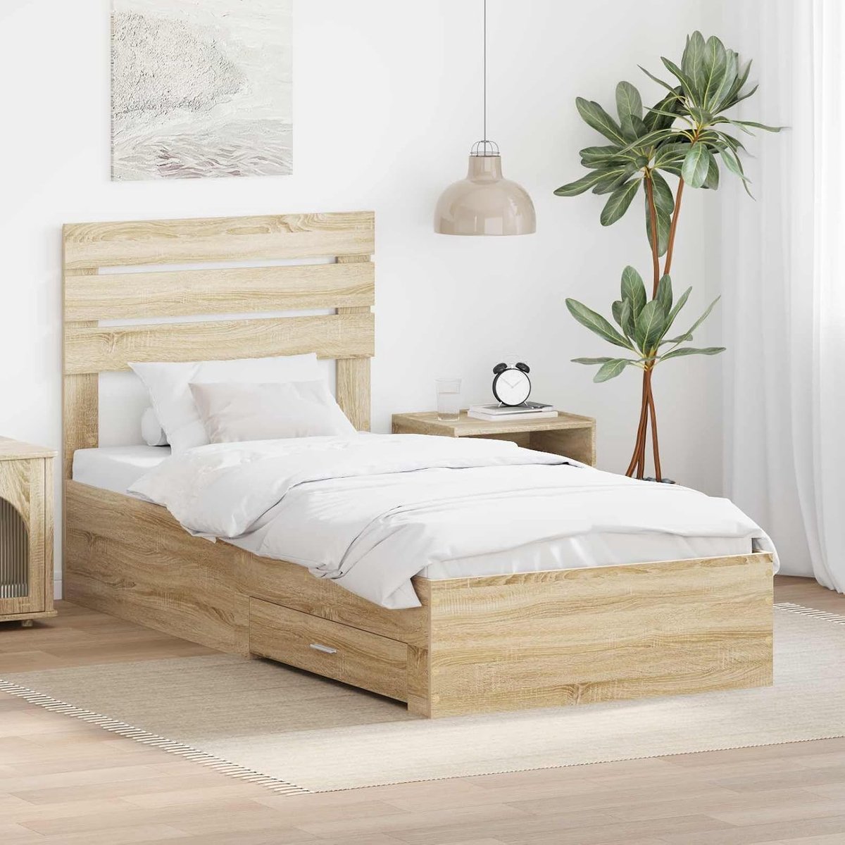 Bewerkt Hout Modern Stedelijk 75 x 190 cm Sonoma Eiken
