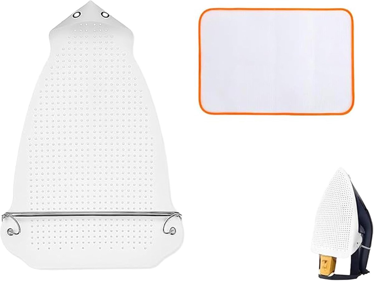 1 x ligmat en 1 x strijknet, hittebescherming voor strijkijzer, strijkhoes, stoomstrijkijzer accessoires, voor stoomstrijkijzer en isolatienet