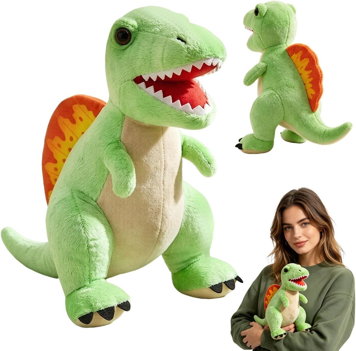 Knuffeldier dinosaurus, 25 cm dino knuffeldier