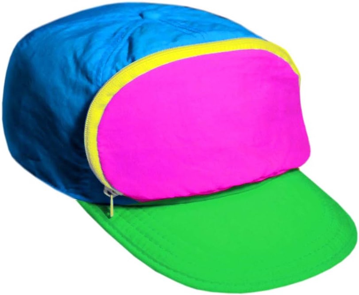 Pack Hoed Nylon| 80s/90s Cap voor Heren | Retro Cap voor Vrouwen |Rits Pocket