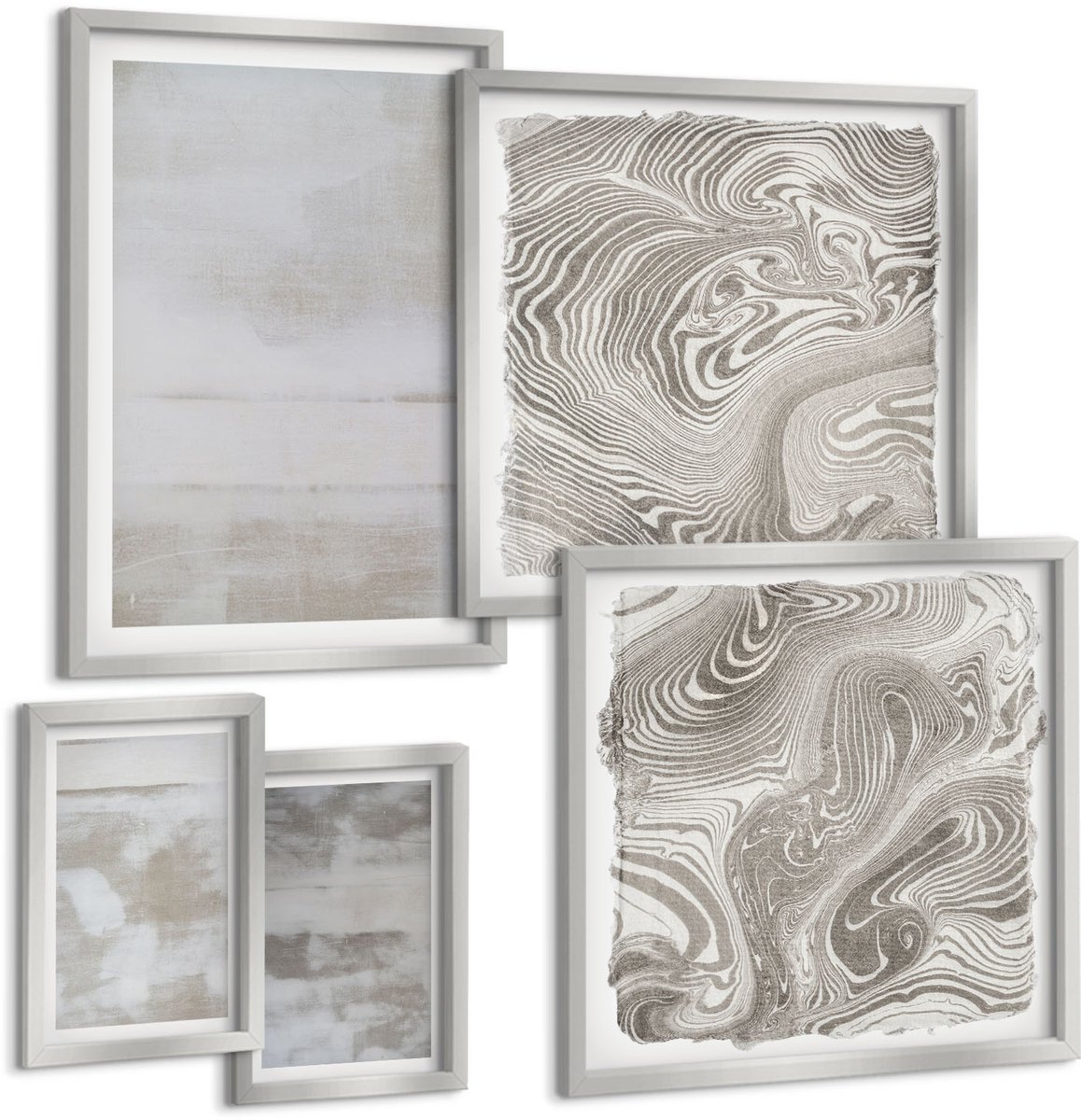Coloray 5-Delige Schilderij Set - Plantenpatronen, Botanische Decoraties, Boho-Stijl - 20 x 30 cm - Schilderijen Set - Wanddecoratie - Woonkamer - Decoratieve Schilderijen