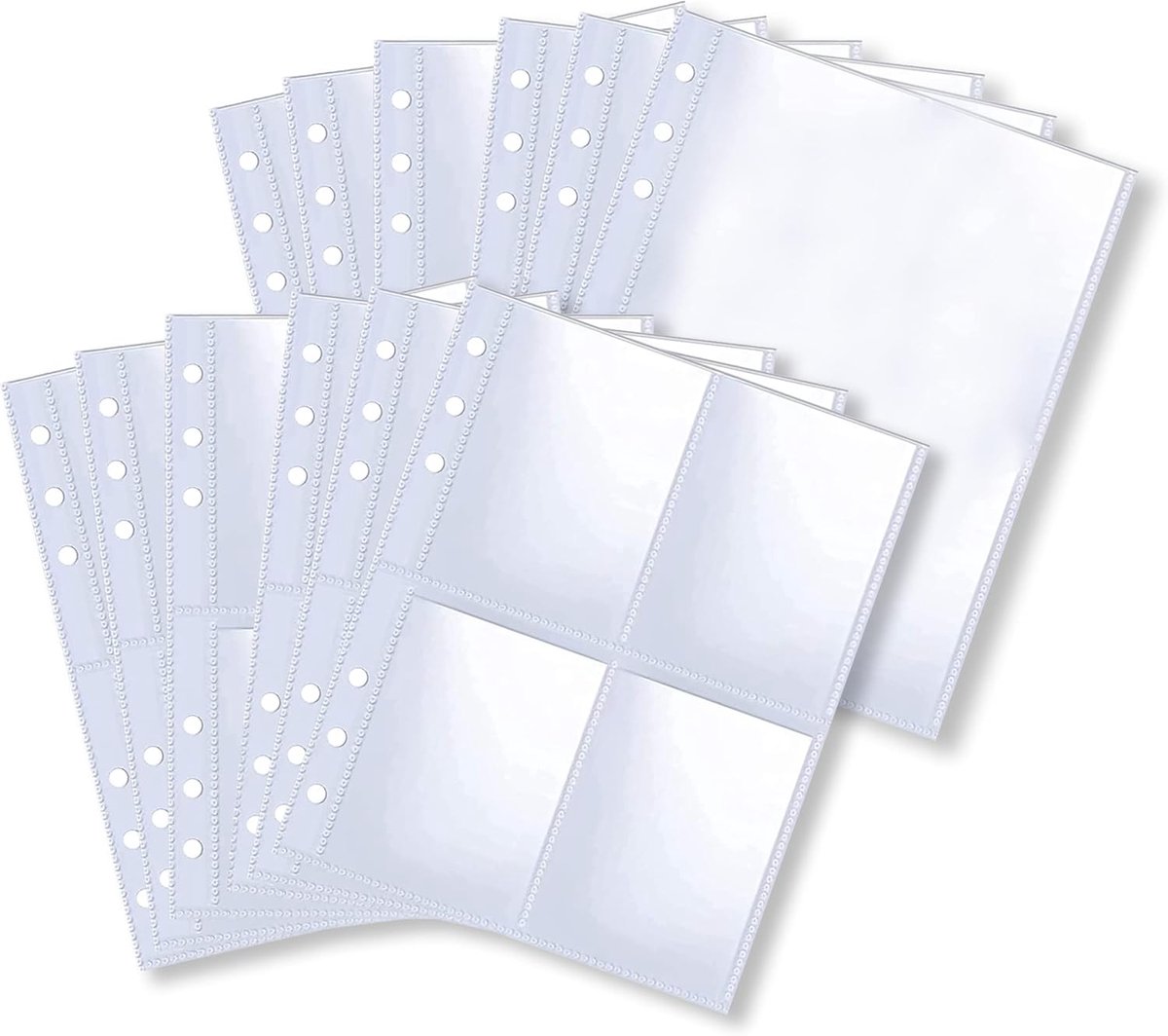 40 Stks Binder Zakken Foto Album Binder, A5 6-Gaten Foto Album Binder Refill Inner voor Card Opslag, A5 Binder Mouwen Binder Tassen voor Card Opslag Briefpapier Foto Kleine Items Organizer
