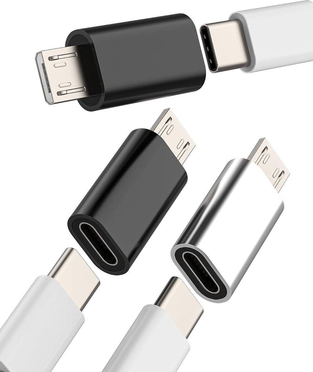 USB C naar Micro USB (3 stuks) micro-USB-stekker type C aansluiting type C jack datakabel adapter Android mobiele telefoon compatibel met Samsung Galaxy S6 S7 Edge + S7Active Note5 tp-mc