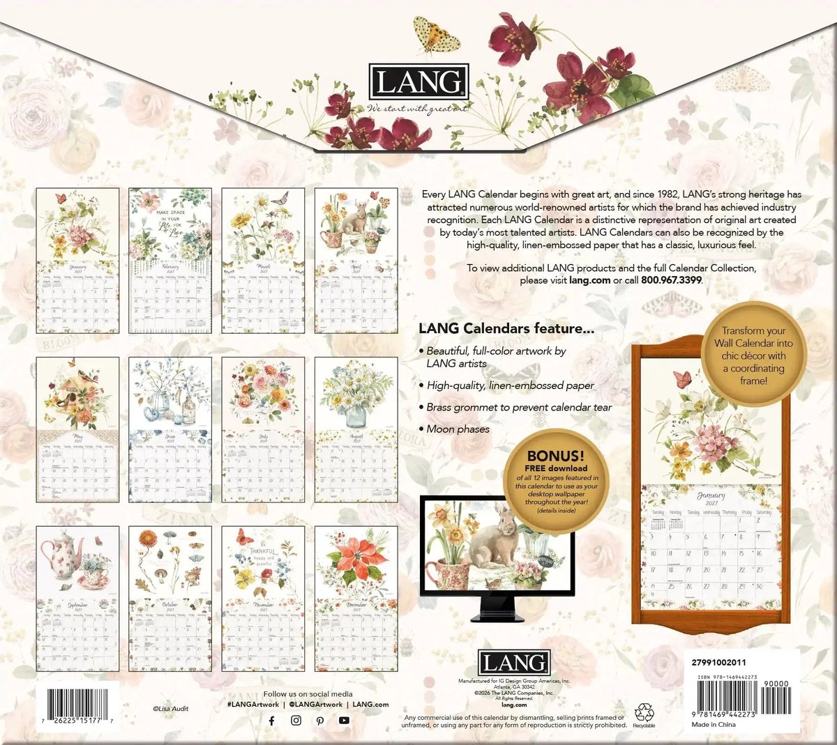 Watercolor Seasons Kalender 2027