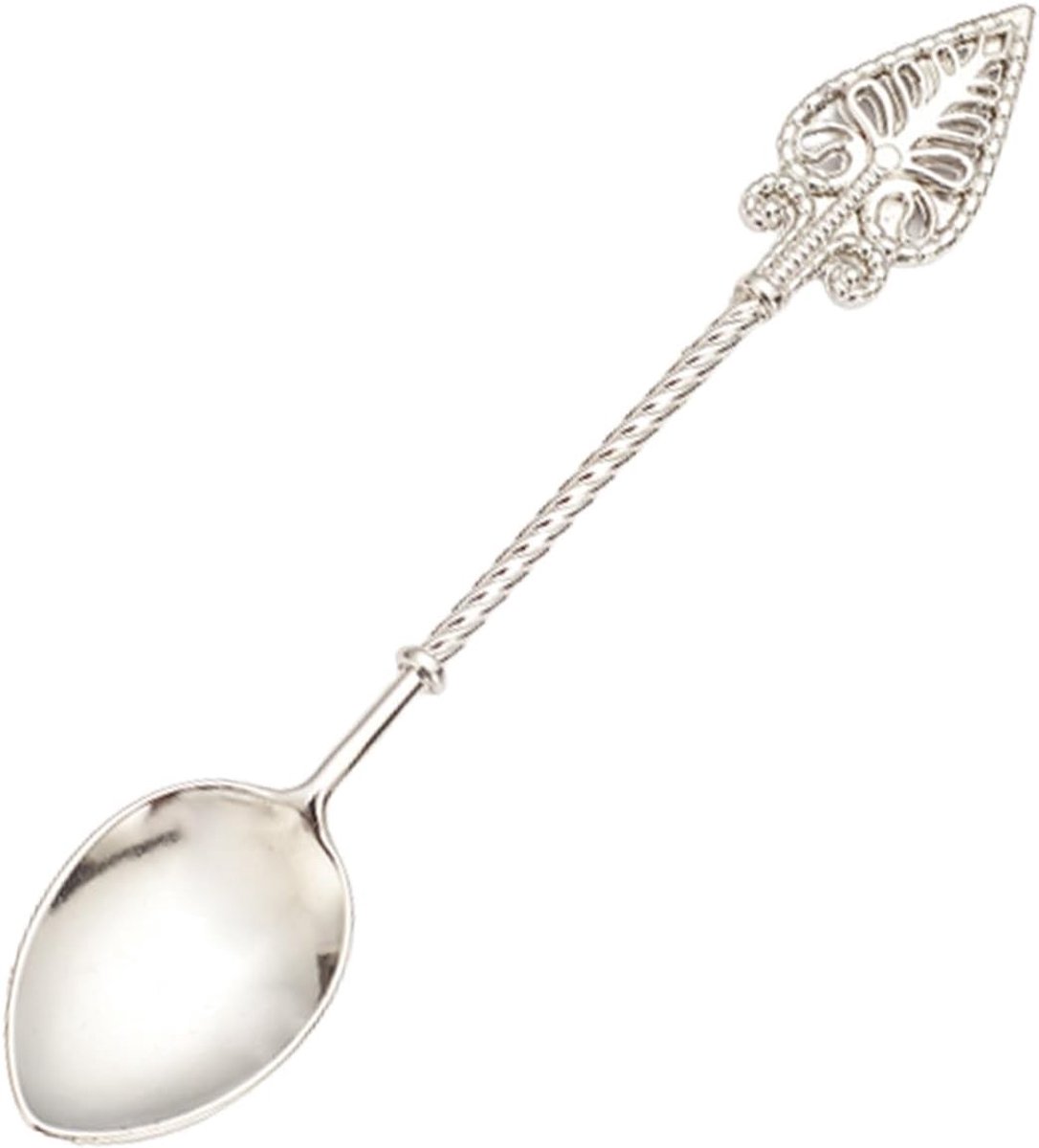 Vintage Theelepel en Koffielepel van Zinklegering voor Desserts en Koffiefeestjes in de Keuken