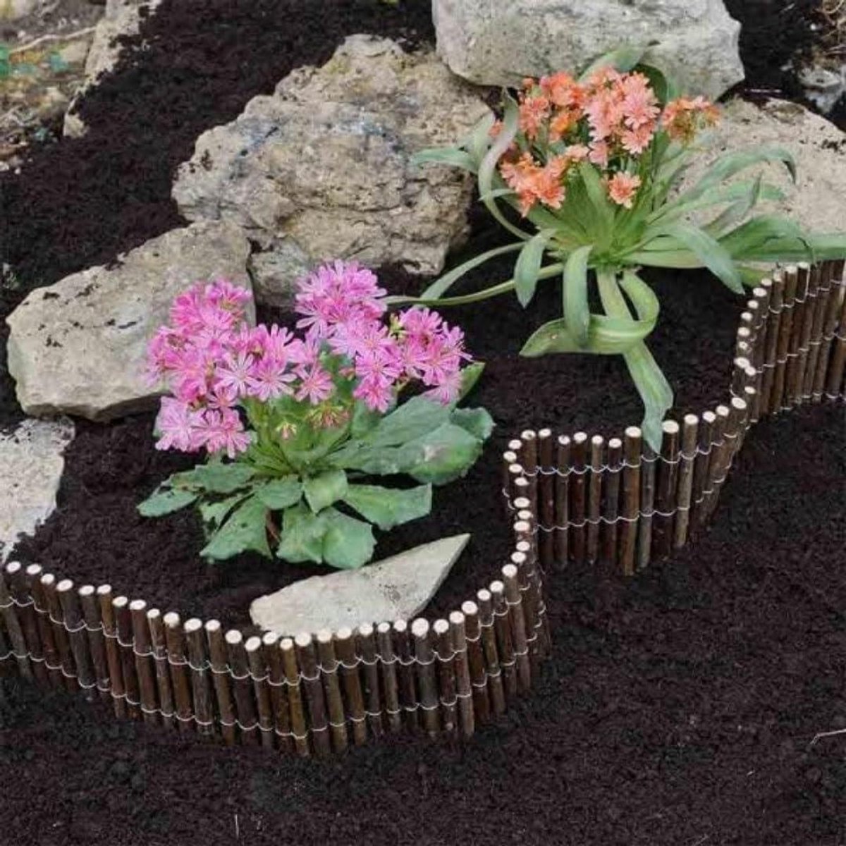 Houten Tuinrand - Wilgen Hek - Tuin Decoratie - Flexibel Ontwerp - 200 x 30 cm - Natuurlijk