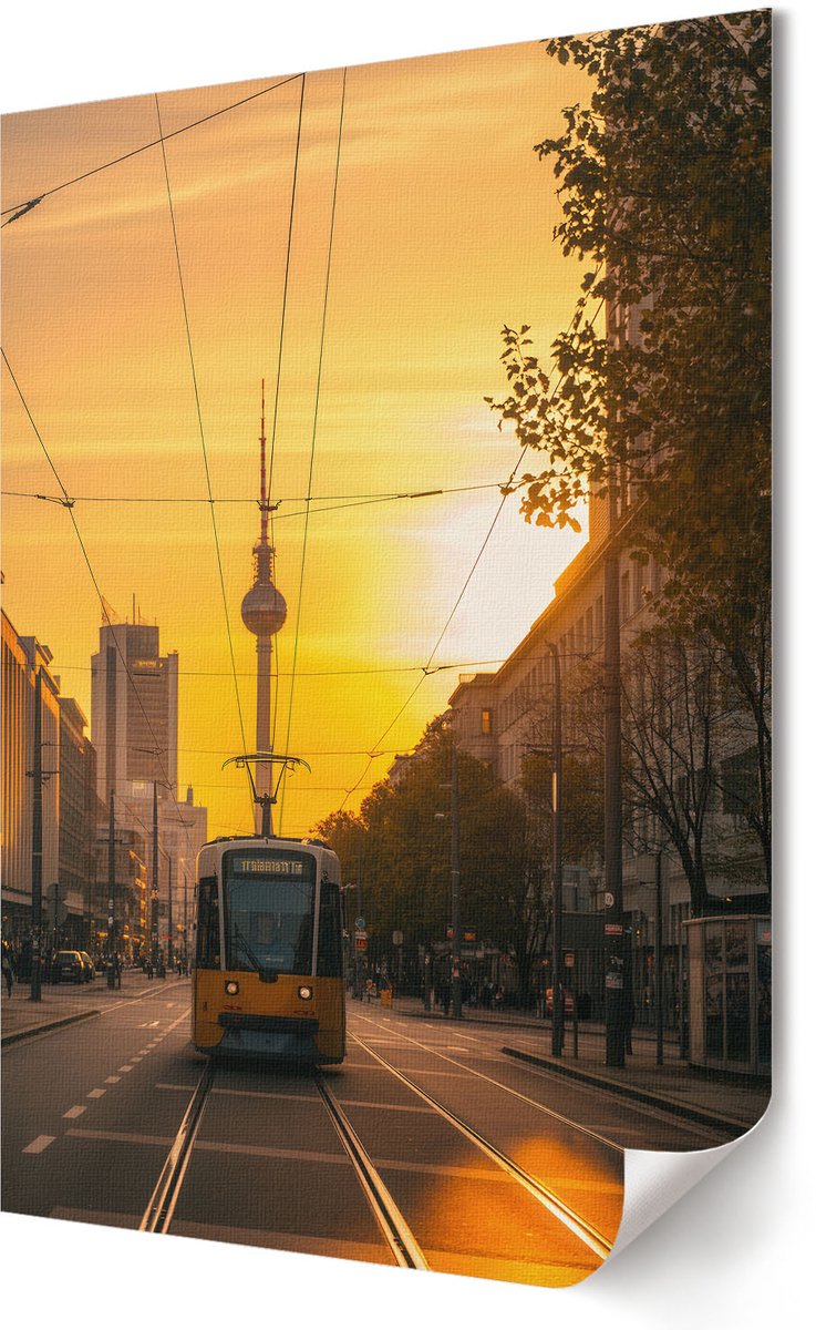 Coloray Polycanvas Poster - Vrouwenportret, Fotografie - A2 - Zwart Motief - Rechthoek - Kunstposter - Woonkamer, Slaapkamer, Kantoor - Glamour