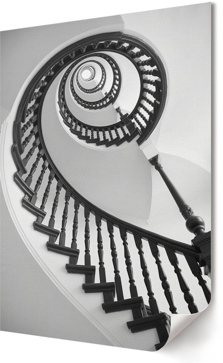 Coloray Polycanvas Wandposter - Historische Architectuur, Fotografie - A3 - Zwart Poster - Rechthoek - Muurkunst - Woonkamer, Slaapkamer, Kantoor - Klassiek